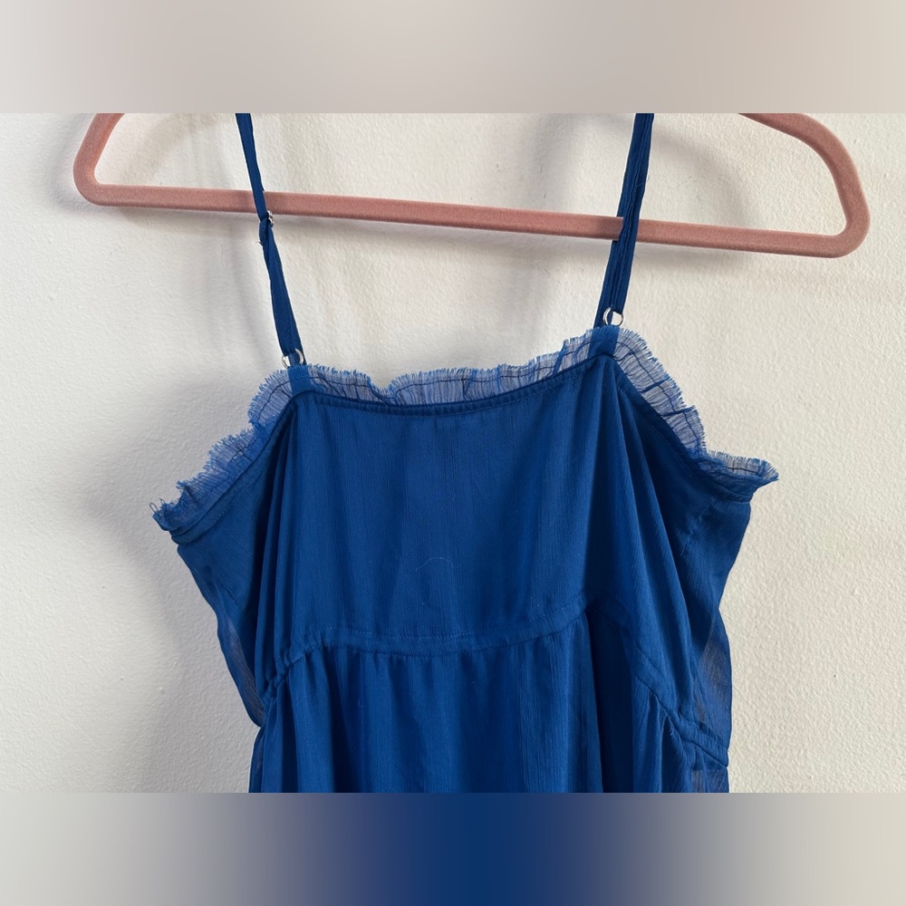 STARING AT STARS Delicate Blue Lace Ruffle Trim Dress SIZE SMALL 2 4 Tiers Adjut - Picture 11 of 11